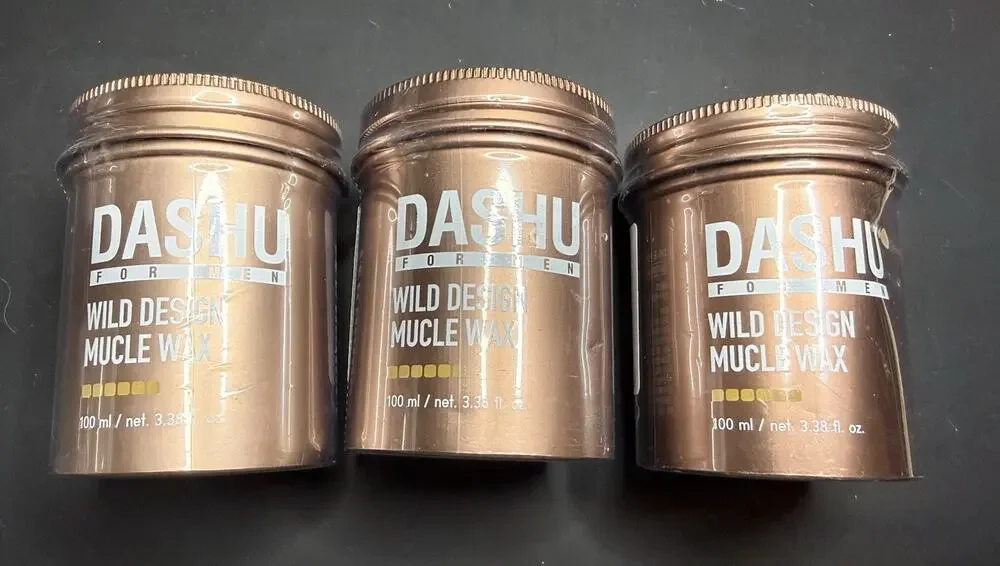 (3) Dashu Hair Wax for Men Wild Design 3.38 fl oz Brown